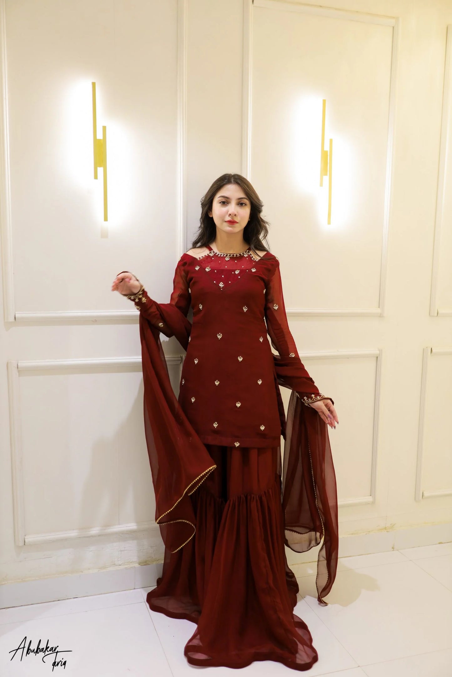 SN-MAROON GHARARA FIT