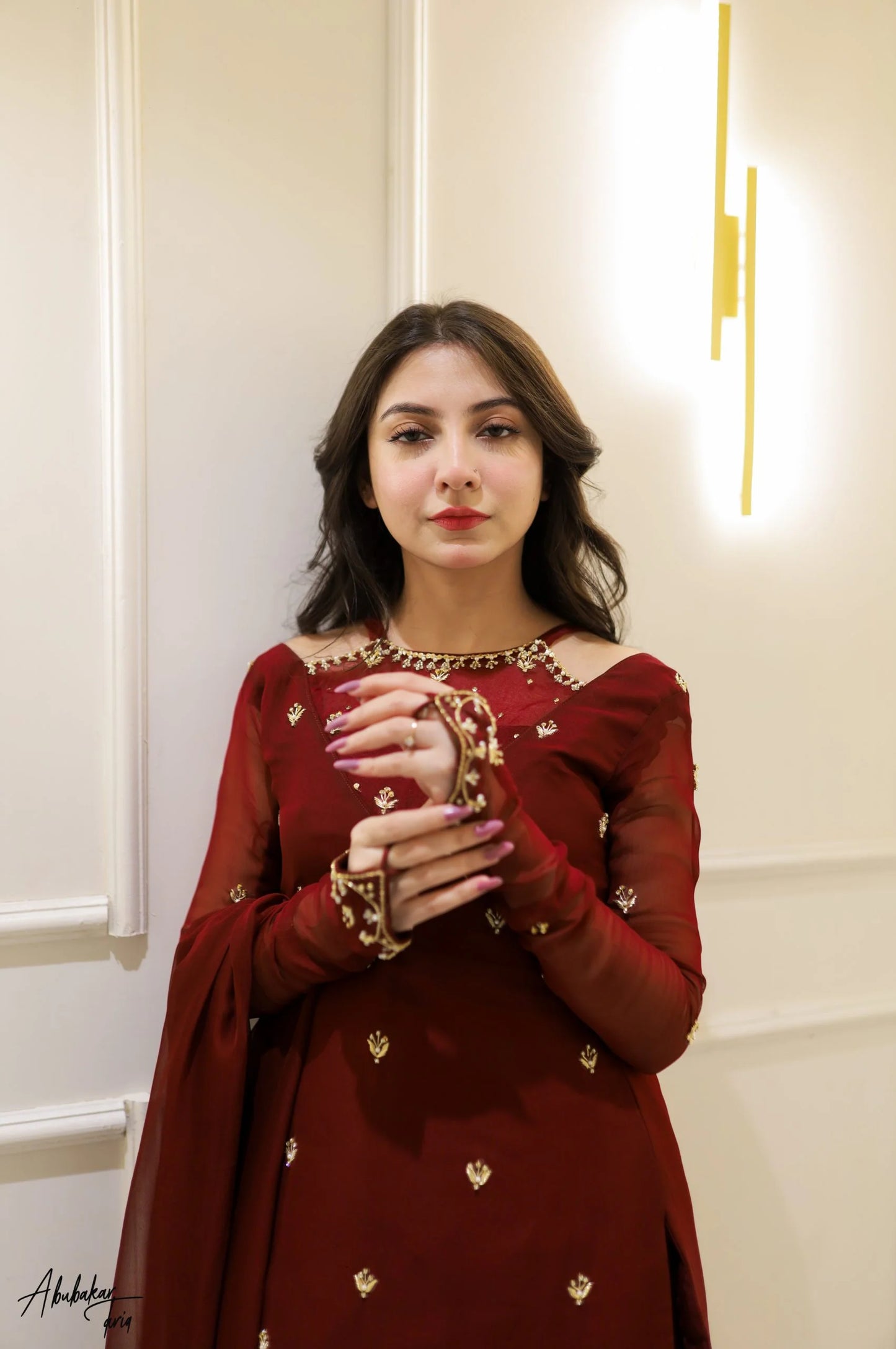 SN-MAROON GHARARA FIT