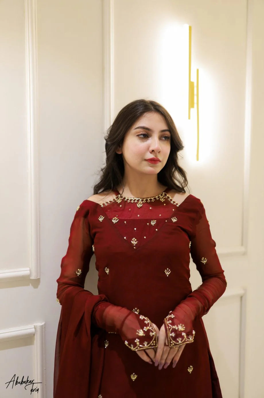 SN-MAROON GHARARA FIT
